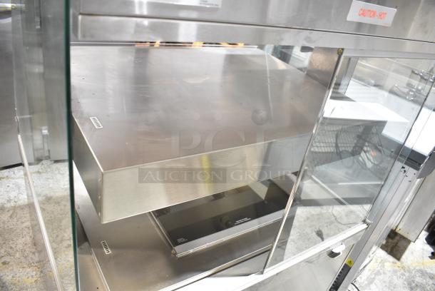 Hardt Stainless Steel Commercial Electric Powered Floor Style 2 Tier Heated Display Case Merchandiser.  208 Volts, 1 Phase. - Image 4 of 6