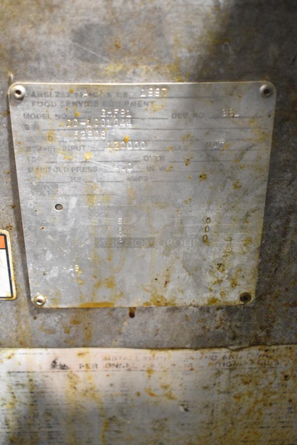 Vulcan GHF91 Stainless Steel Commercial Floor Style Natural Gas Powered Deep Fat Fryer on Commercial Casters. 120,000 BTU. - Image 6 of 7