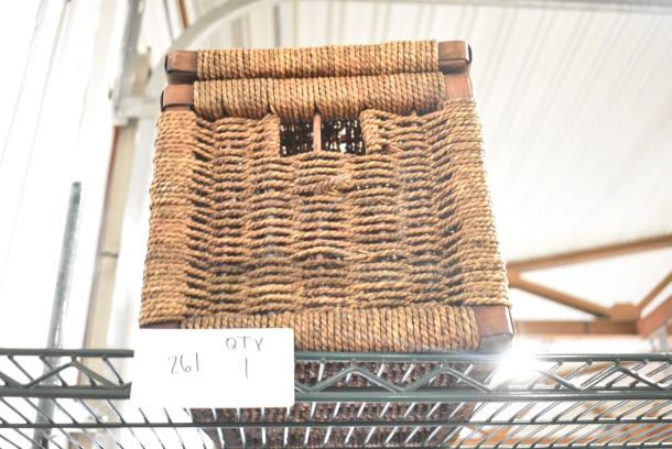 Wicker Style Basket w/ Lid. - Image 2 of 5