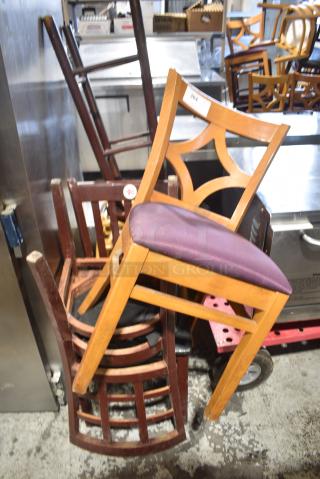 5 Various items Including High Chair, 3 Dining Height Chairs and Stool. 5 Times Your Bid!