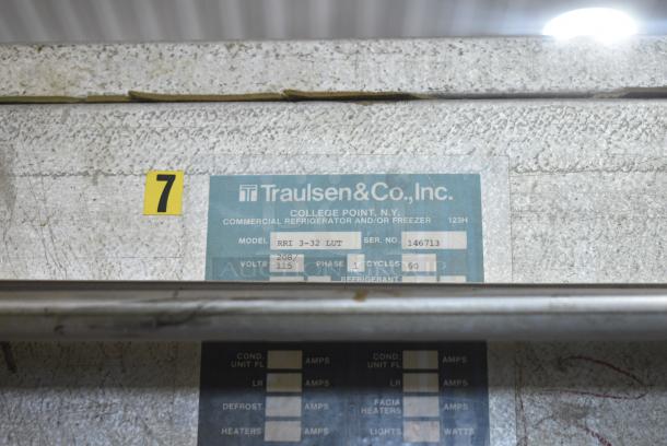 Traulsen RRI 3-32 LUT Stainless Steel Commercial 3 Door Roll In Rack Cooler. 115/208 Volts, 1 Phase. - Image 7 of 9