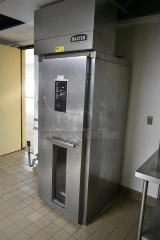 Baxter PW1E Stainless Steel Commercial Electric Powered Roll In Rack Proofer w/ Pan Transport Rack. 208-240 Volts, 1 Phase.