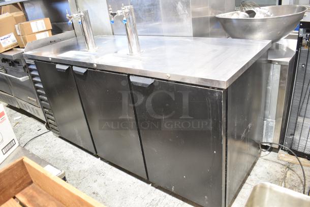 Beverage Air DD78HC-1-B Metal Commercial Direct Draw Kegerator w/ 2 Double Tap Beer Towers and Couplers. 115 Volts, 1 Phase. Tested and Working! - Image 2 of 8