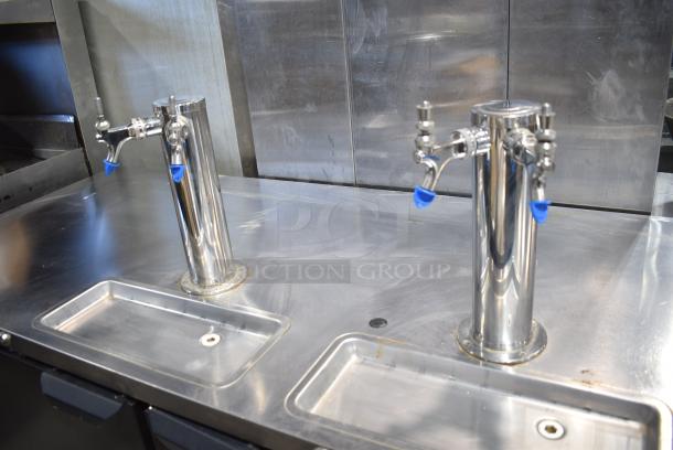 Beverage Air DD78HC-1-B Metal Commercial Direct Draw Kegerator w/ 2 Double Tap Beer Towers and Couplers. 115 Volts, 1 Phase. Tested and Working! - Image 3 of 8
