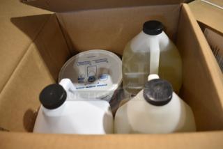 2 Boxes of Various Cleaners Including Ecolab Solid Power and Ecolab Super Trump Detergent. 2 Times Your Bid!
