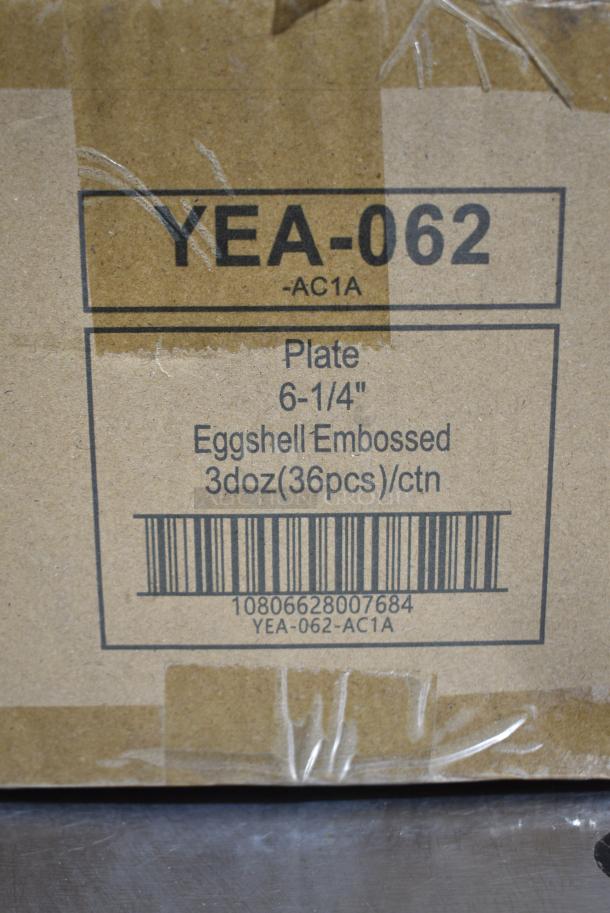 Box of 36 BRAND NEW! Tuxton YEA-062 White Ceramic Plates. 6-1/4" - Image 4 of 4
