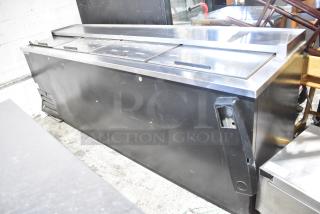 Beverage Air DW94HC-B Metal Commercial Back Bar Bottle Cooler w/ 4 Sliding Lids. 115 Volts, 1 Phase. Tested and Working!