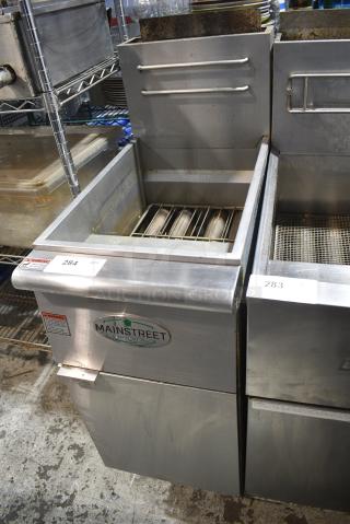 2021 Mainstreet 541FF50L Stainless Steel Commercial Floor Style Propane Gas Powered Deep Fat Fryer. 120,000 BTU.