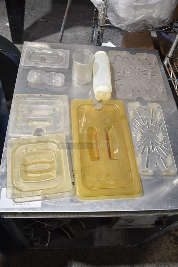 ALL ONE MONEY! Lot of Various Items Including Clear Poly Straining Bin Inserts in Clear Poly Bin. - Image 3 of 4