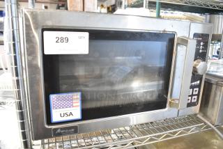 2021 Amana RCS10DSE Stainless Steel Commercial Countertop Microwave Oven. 120 Volts, 1 Phase.