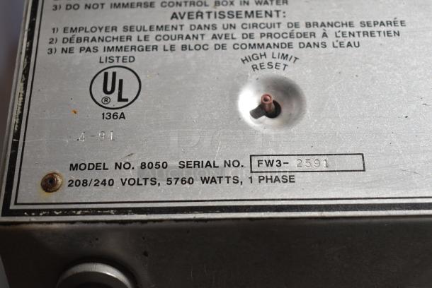 Gold Medal FW-12 Stainless Steel Commercial Countertop Shallow Fryer. 208/240 Volts. - Image 6 of 6
