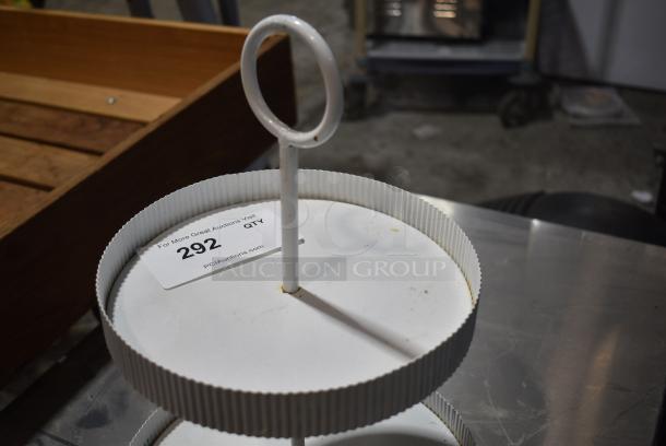 White Metal Countertop 2 Tier Cupcake Rack. - Image 4 of 5