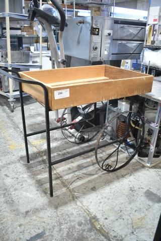 Wooden and Metal Cart.