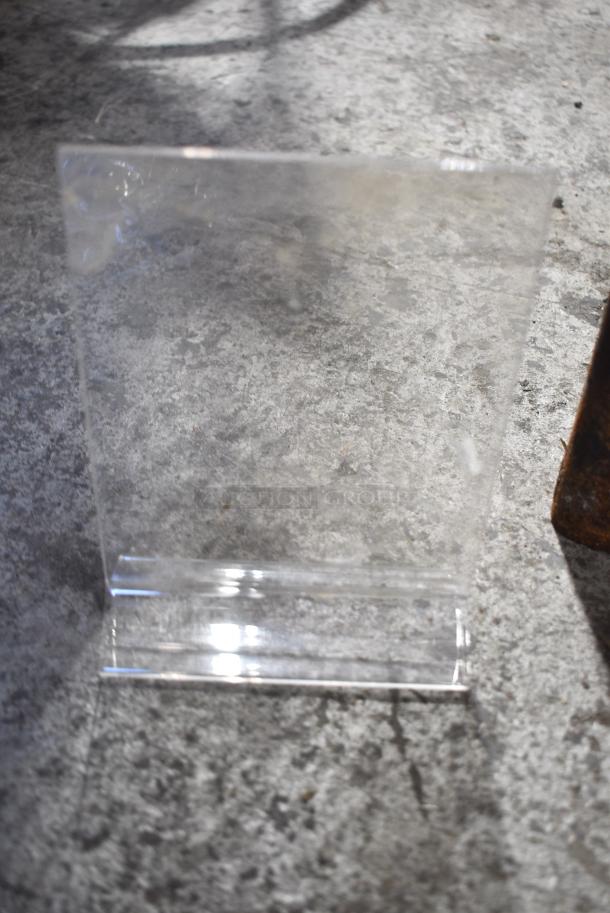 Box of Clear Poly Tabletop Menu Holders - Image 1 of 5