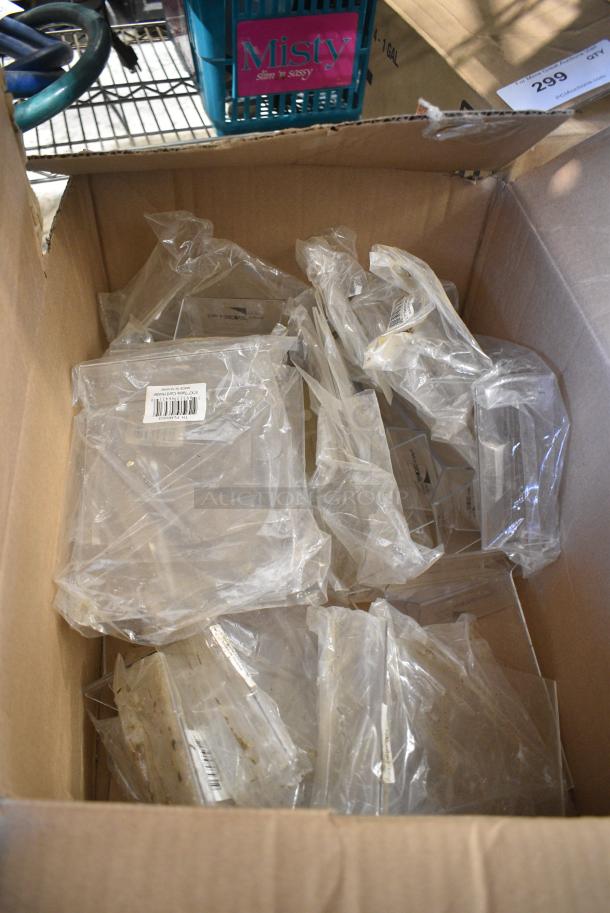 Box of Clear Poly Tabletop Menu Holders - Image 3 of 5