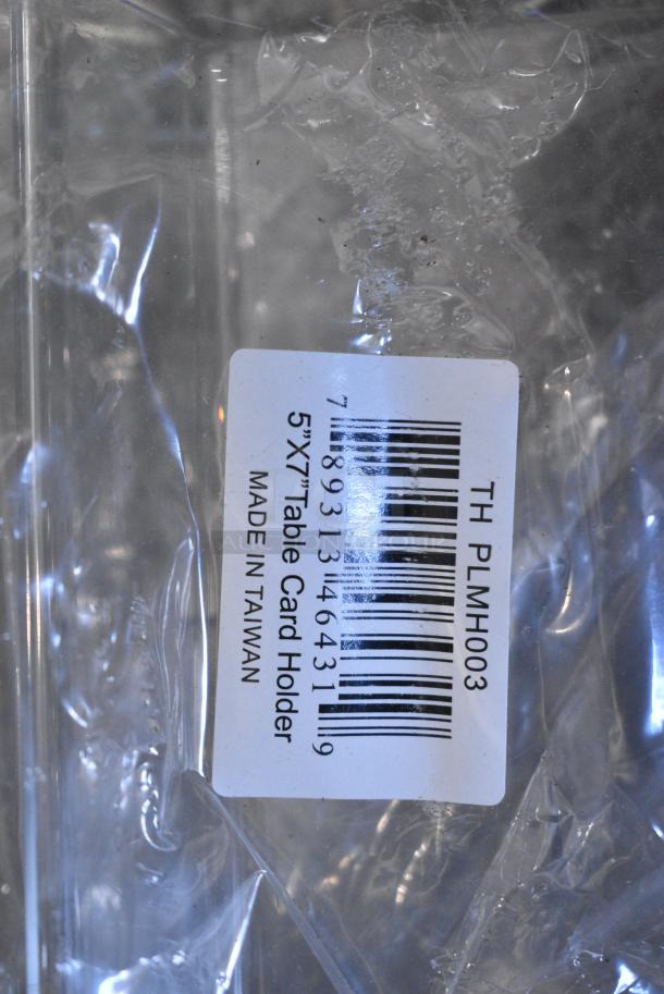 Box of Clear Poly Tabletop Menu Holders - Image 5 of 5
