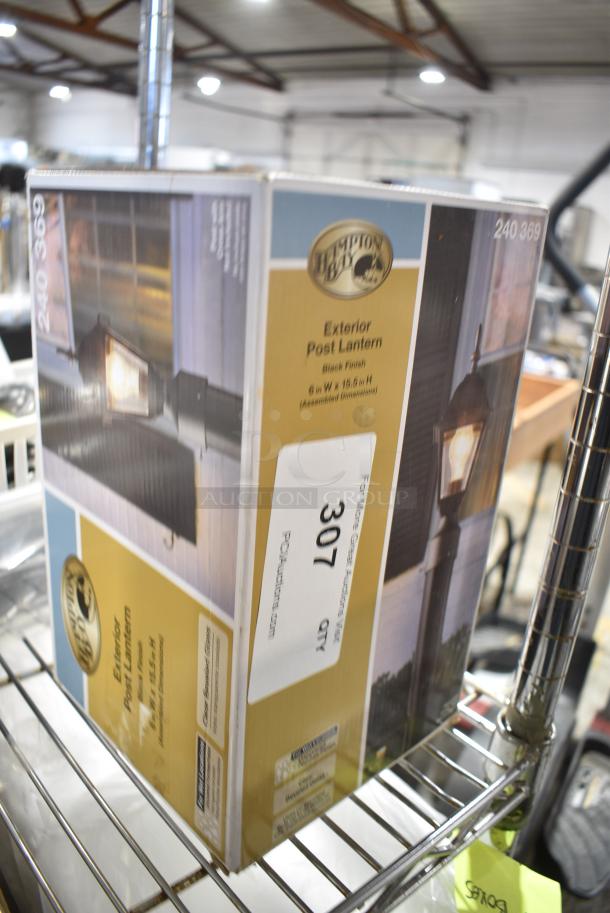 BRAND NEW IN BOX! Hampton Bay 240 369 Black Steel Line Voltage Outdoor Weather Resistant Post Light - Image 2 of 5