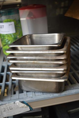 7 Stainless Steel Drop In Bins. 7 Times Your Bid!