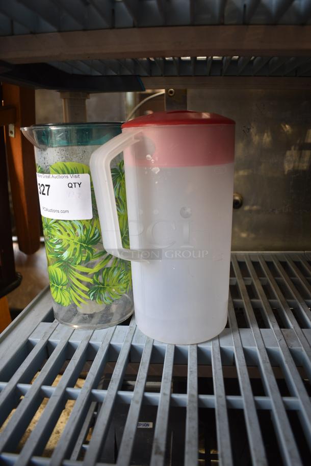 ALL ONE MONEY! Lot of 2 Poly Pitchers - Image 1 of 3