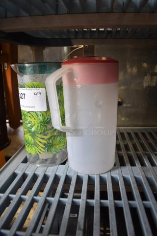 ALL ONE MONEY! Lot of 2 Poly Pitchers