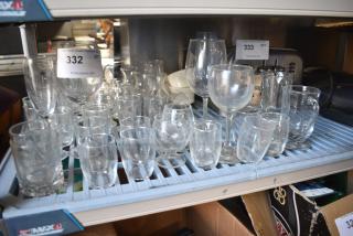 40 Various Glasses Including Wine and Tumbler. 40 Times Your Bid!