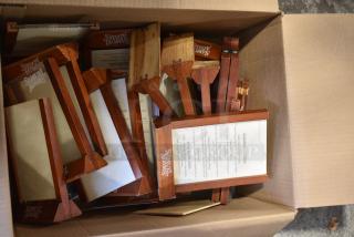 ALL ONE MONEY! Lot of 18 Wooden Countertop Menu Holders