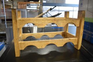 2 Wooden Wine Bottle Racks. 2 Times Your Bid!