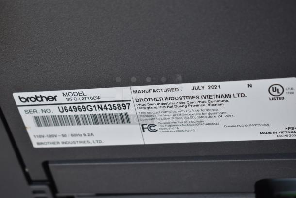 Brother MFC-L27100W Countertop Printer Scanner Copier Fax Machine. - Image 7 of 7