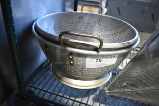 2 Metal Colanders. 2 Times Your Bid!