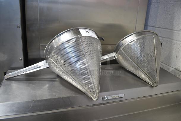 2 Metal China Cap Strainer. 2 Times Your Bid! - Image 1 of 6