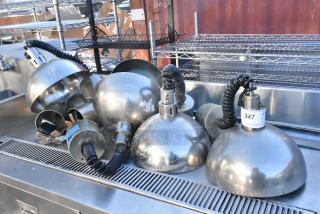 6 Merco Metal Warming Lamps. 6 Times Your Bid!