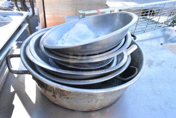ALL ONE MONEY! Lot of Various Items Including Stainless Steel Drop In Bins and Metal Bowls - Image 2 of 3