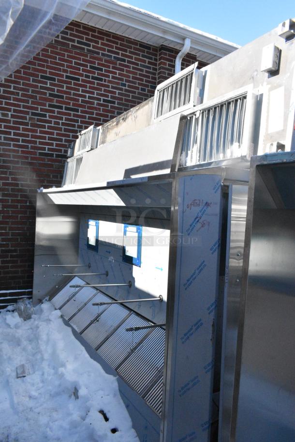BRAND NEW SCRATCH AND DENT! 11' CaptiveAire 6024 ND-2 Stainless Steel Commercial Grease Hood w/ LED Lights and Return Air Vent - Image 1 of 6