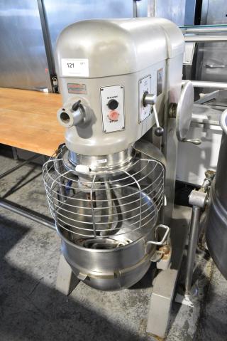 Hobart H 600 Metal Commercial Floor Style 60 Quart Planetary Dough Mixer w/ Stainless Steel Mixing Bowl, Bowl Guard. 460 Volts, 3 Phase.