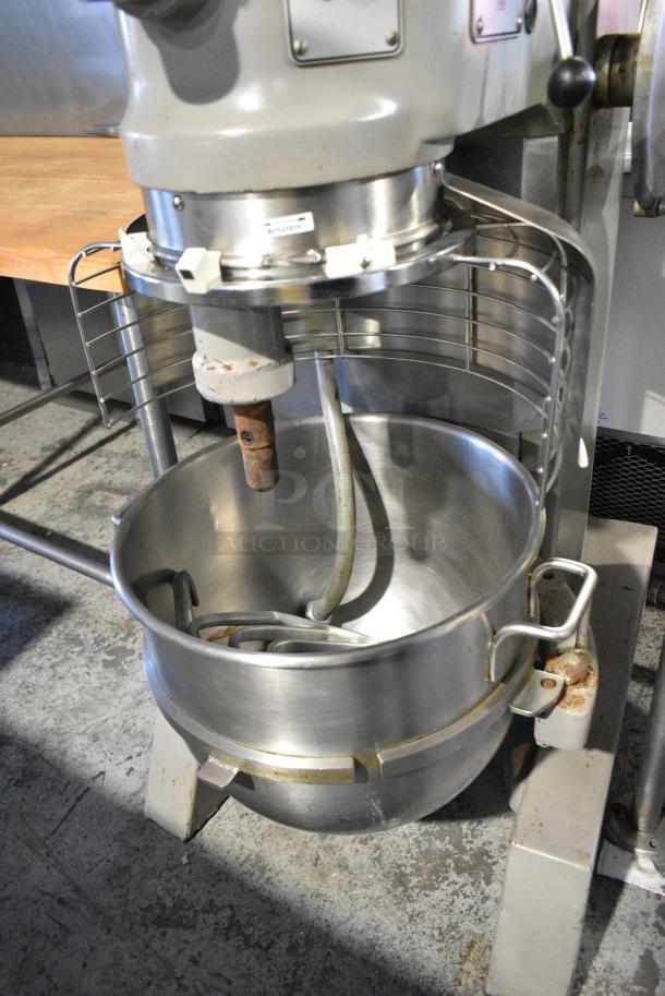 Hobart H 600 Metal Commercial Floor Style 60 Quart Planetary Dough Mixer w/ Stainless Steel Mixing Bowl, Bowl Guard. 460 Volts, 3 Phase. - Image 10 of 11