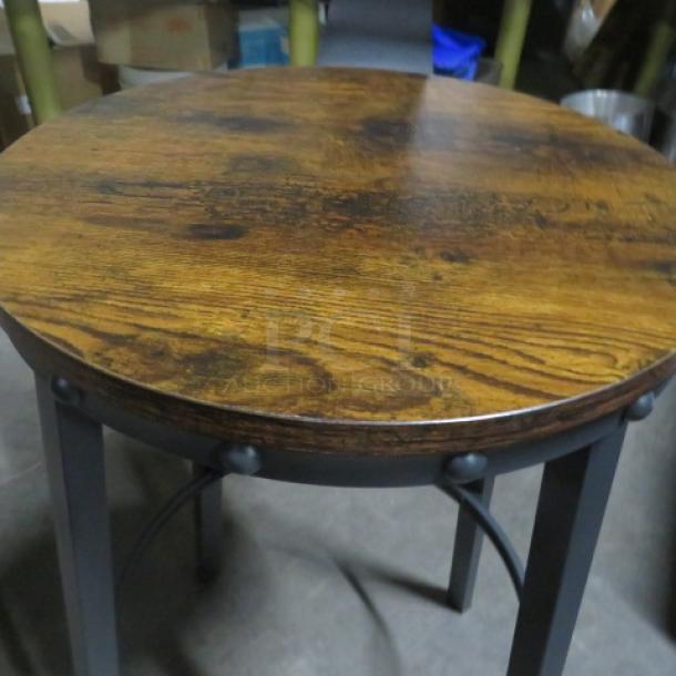 Wood/Metal Bar Height Chair With Footrest. 2XBID - Image 2 of 3