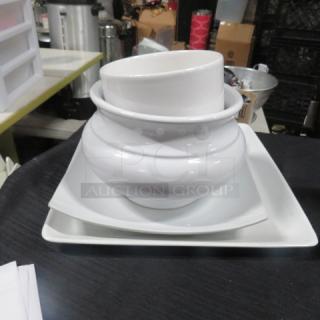 One Lot Of Serving Dishes.
