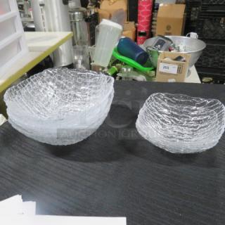 Assorted Size Glass Bowl, 6XBID