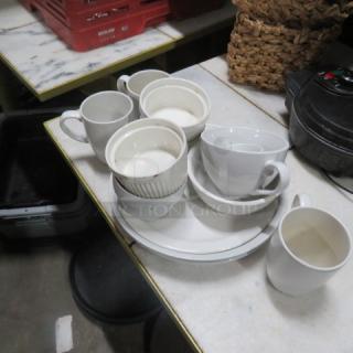 One Lot Of Assorted Dishes.