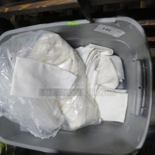 One Lot Of White Cloth Dinner Napkins.
