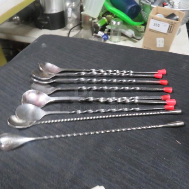 One Lot Of 9 Swizzel Spoons. - Image 1 of 1