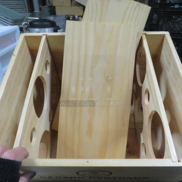 One Wooden Wine Bottle Box. - Image 2 of 2
