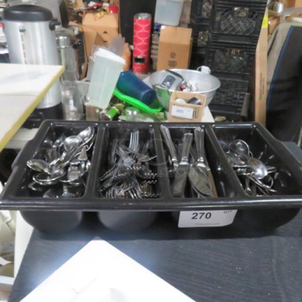 One Lot Of Flatware And Holder. - Image 1 of 1