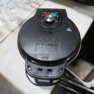 One Chefman Waffle Maker. 120 Volt.