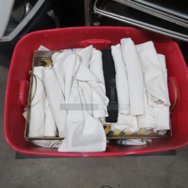 One Mega Lot Of Rolled Flatware./Cloth Napkins. - Image 1 of 1