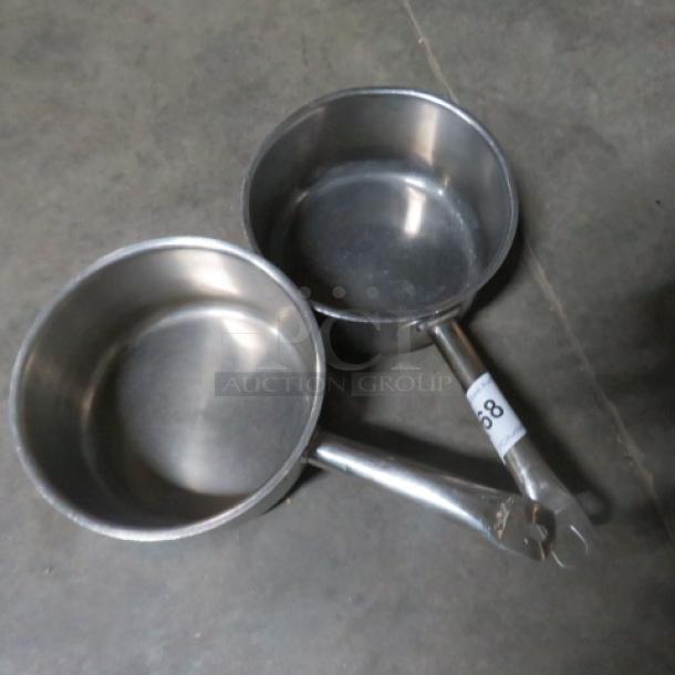 Stainless Steel 8 Inch  Sauce Pots. 2XBID - Image 1 of 1