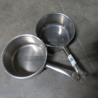 Stainless Steel 8 Inch  Sauce Pots. 2XBID