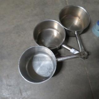 Stainless Steel 8 Inch  Sauce Pots. 3XBID