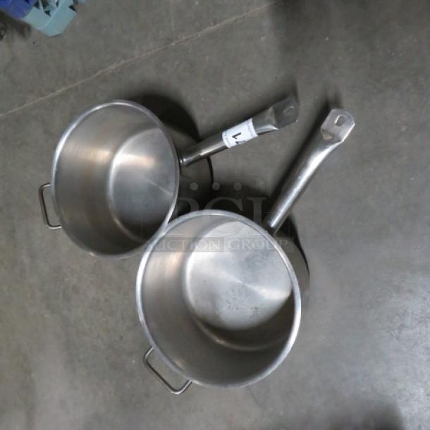 Stainless Steel 10.5 Inch  Sauce Pots. 2XBID - Image 1 of 1