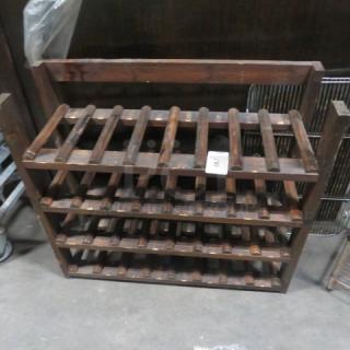 Wooden 4 Shelf Wine Bottle Holder. 31X11X27.5